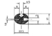 Profil glace 22.5x17mm BUISARD - 611024