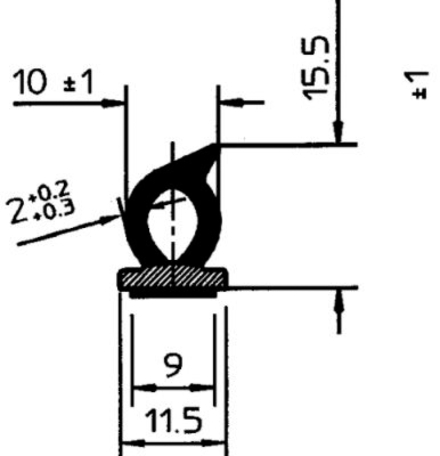 Joint caoutchouc 11.5mm BUISARD - 613212