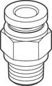 Raccord pneum. (droit) BUISARD - 717494