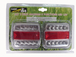 Kit 2 feux ar led r/b 5f sort.cable sous coque BUISARD - 724636