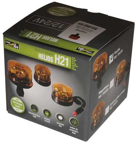 Gyrophare helios h21 flexible 12-24v - 724720