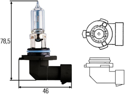 Ampoule hb3 12v 60w culot p20d BUISARD - 725355