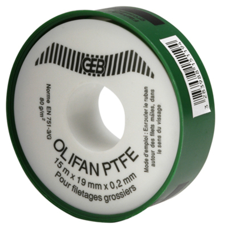 Ruban ptfe etancheite 15mx19mmx0.2mm BUISARD - 733186