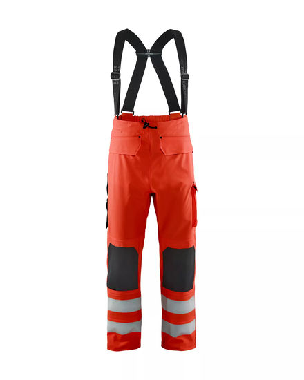 Pantalon de pluie à bretelles haute-visibilité niveau 2 Blåkläder 1302 Rouge fluo Blaklader - 130220035500