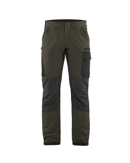 Pantalon maintenance stretch 4D Blåkläder 1422 Vert Kaki/Noir Blaklader - 142216454599C