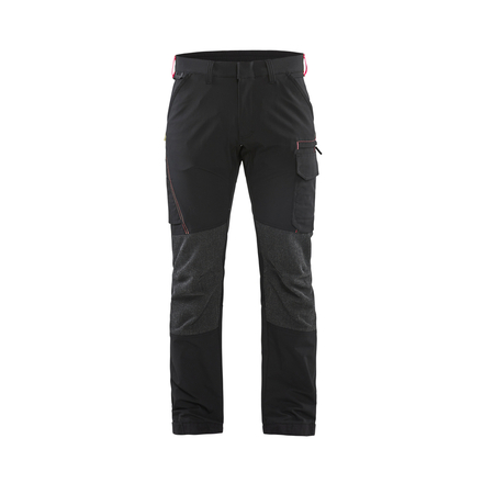 Pantalon maintenance stretch 4D Blåkläder 1422 Noir/Rouge Blaklader - 142216459956C