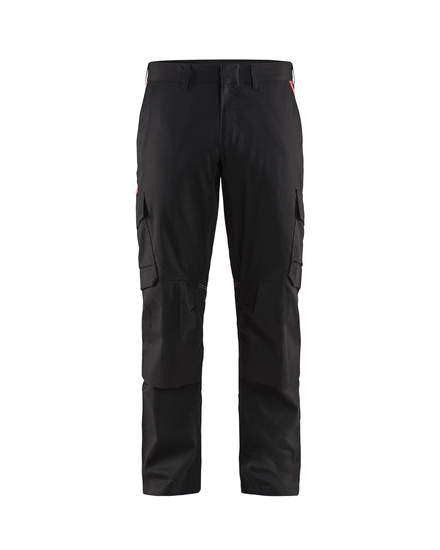 Pantalon industrie avec poches genouillères stretch 2D Blåkläder 1448 Noir/Rouge Blaklader - 144818329956C
