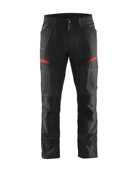Pantalon maintenance +stretch Blåkläder 1456 Noir/Rouge Blaklader - 145618459956C