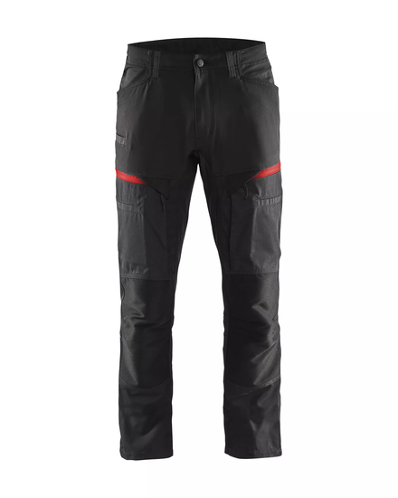 Pantalon maintenance +stretch Blåkläder 1456 Noir/Rouge Blaklader - 145618459956C