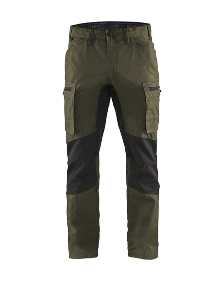 Pantalon maintenance +stretch Blåkläder 1459 Vert Kaki/Noir Blaklader - 145918454599C