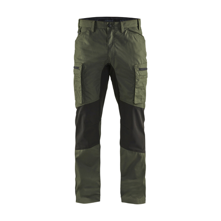 Pantalon maintenance +stretch Blåkläder 1459 Vert armée/Noir Blaklader - 145918454699C