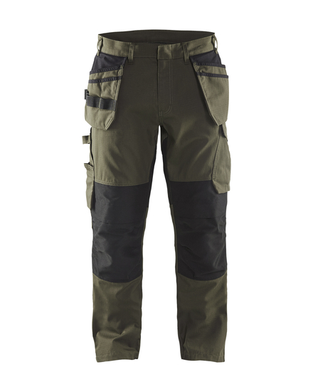 Pantalon maintenance +stretch avec poches flottantes Blåkläder 1496 Vert Kaki/Noir Blaklader - 149613304599C