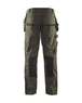 Pantalon maintenance +stretch avec poches flottantes Blåkläder 1496 Vert Kaki/Noir Blaklader - 149613304599C