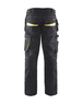 Pantalon maintenance +stretch avec poches flottantes Blåkläder 1496 Noir/Jaune fluo Blaklader - 149613309933C