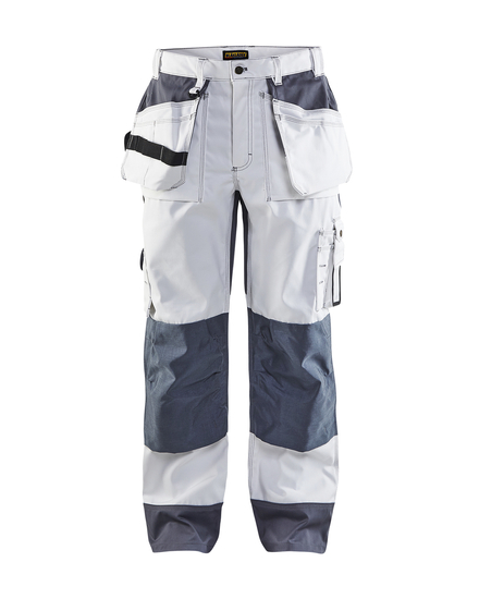 Pantalon artisan bicolore Blåkläder 1503 Blanc/Gris clair Blaklader - 150318601094C