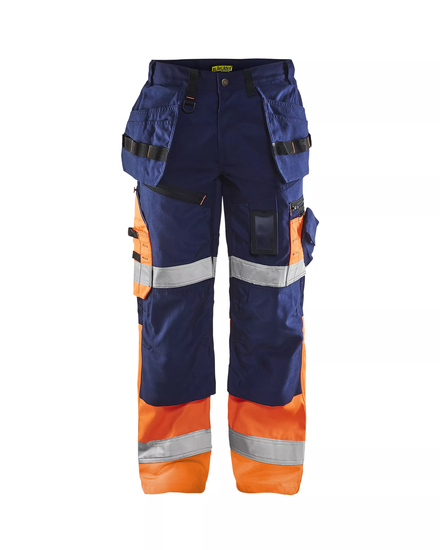 Pantalon artisan haute-visibilité Blåkläder 1508 Marine/Orange fluo Blaklader - 150818608953C