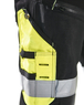 Pantalon artisan haute-visibilité Blåkläder 1508 Noir/Jaune fluo Blaklader - 150818609933C