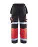 Pantalon artisan haute-visibilité Blåkläder 1508 Noir/Rouge fluo Blaklader - 150818609955C