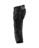 Pantacourt artisan stretch 4D Blåkläder 1521 Noir/Gris foncé Blaklader - 152116459998C