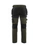 Pantalon artisan stretch 4D Blåkläder 1522 Vert Kaki/Noir Blaklader - 152216454599C