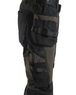 Pantalon artisan stretch 4D Blåkläder 1522 Vert Kaki/Noir Blaklader - 152216454599C