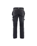 Pantalon artisan stretch 4D Blåkläder 1522 Noir/Rouge Blaklader - 152216459956C