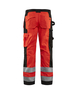 Pantalon artisan haute-visibilité Blåkläder 1533 Rouge fluo/Noir Blaklader - 153318605599C