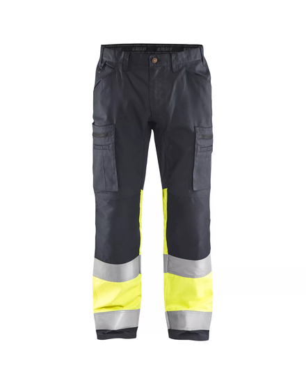 Pantalon artisan haute-visibilité +stretch Blåkläder 1551 Gris moyen/Jaune fluo Blaklader - 155118119633C