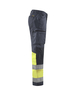 Pantalon artisan haute-visibilité +stretch Blåkläder 1551 Gris moyen/Jaune fluo Blaklader - 155118119633C