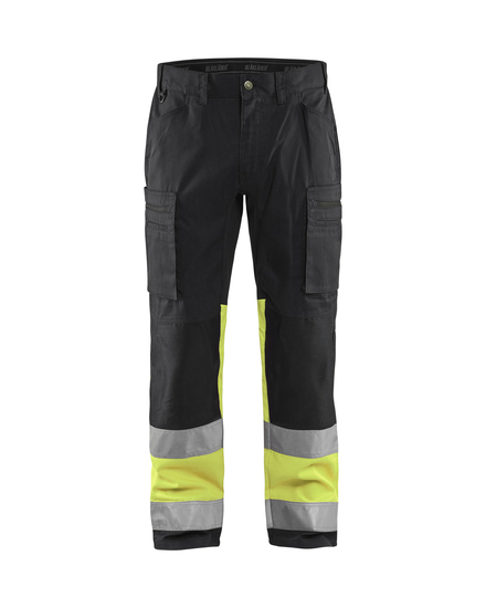 Pantalon artisan haute-visibilité +stretch Blåkläder 1551 Noir/Jaune fluo Blaklader - 155118119933C