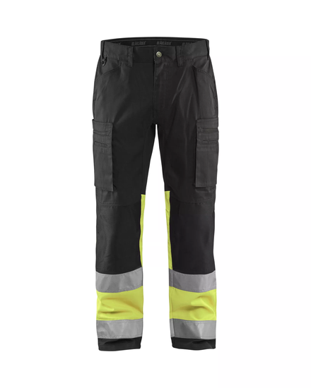Pantalon artisan haute-visibilité +stretch Blåkläder 1551 Noir/Jaune fluo Blaklader - 155118119933C