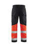 Pantalon artisan haute-visibilité +stretch Blåkläder 1551 Noir/Rouge fluo Blaklader - 155118119955C