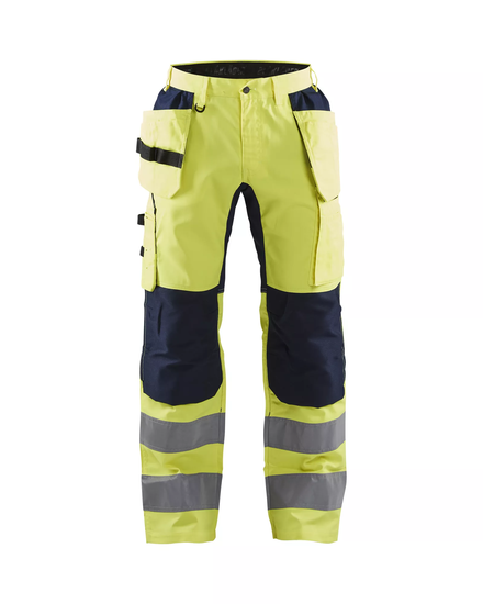 Pantalon artisan haute-visibilité +stretch Blåkläder 1552 Jaune fluo/Marine Blaklader - 155218113389C