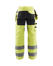 Pantalon artisan haute-visibilité +stretch Blåkläder 1552 Jaune fluo/Noir Blaklader - 155218113399C