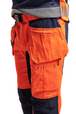 Pantalon artisan haute-visibilité +stretch Blåkläder 1552 Orange fluo/Marine Blaklader - 155218115389C