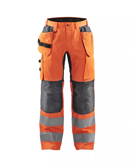 Pantalon artisan haute-visibilité +stretch Blåkläder 1552 Orange fluo/Gris anthracite Blaklader - 155218115396C