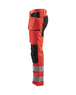 Pantalon artisan haute-visibilité +stretch Blåkläder 1552 Rouge fluo/Noir Blaklader - 155218115599C