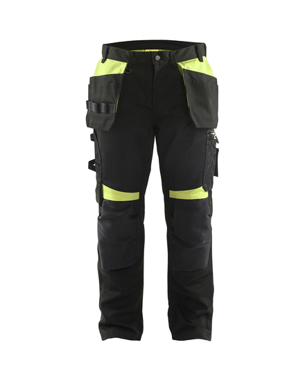 Pantalon artisan Blåkläder 1555 Noir/Jaune fluo Blaklader - 155518609933C