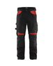 Pantalon artisan sans poches flottantes Blåkläder 1556 Noir/Rouge Blaklader - 155618609956C