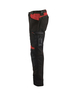 Pantalon artisan sans poches flottantes Blåkläder 1556 Noir/Rouge Blaklader - 155618609956C