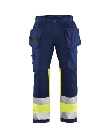 Pantalon artisan haute-visibilité +stretch Blåkläder 1558 Marine/Jaune fluo Blaklader - 155818118933C