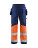 Pantalon artisan haute-visibilité +stretch Blåkläder 1558 Marine/Orange fluo Blaklader - 155818118953C