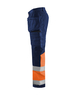 Pantalon artisan haute-visibilité +stretch Blåkläder 1558 Marine/Orange fluo Blaklader - 155818118953C