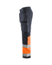 Pantalon artisan haute-visibilité +stretch Blåkläder 1558 Gris moyen/Orange fluo Blaklader - 155818119653C