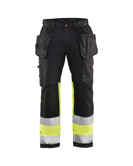 Pantalon artisan haute-visibilité +stretch Blåkläder 1558 Noir/Jaune fluo Blaklader - 155818119933C