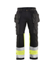 Pantalon artisan haute-visibilité +stretch Blåkläder 1558 Noir/Jaune fluo Blaklader - 155818119933C