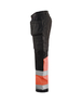 Pantalon artisan haute-visibilité +stretch Blåkläder 1558 Noir/Rouge fluo Blaklader - 155818119955C