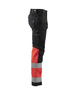 Pantalon artisan haute-visibilité +stretch Blåkläder 1558 Noir/Rouge fluo Blaklader - 155818119955C
