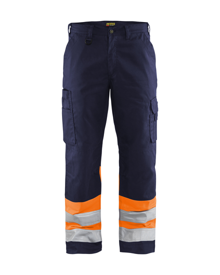 Pantalon artisan haute visibilité Blåkläder 1564 Marine/Orange fluo Blaklader - 156418118953C