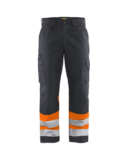 Pantalon artisan haute visibilité Blåkläder 1564 Gris moyen/Orange fluo Blaklader - 156418119653C
